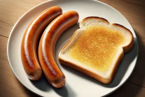 Wiener mit Toast